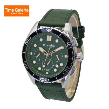 Crocodile CRDW7032.168LC Stainless Steel Case Green Leather Green Dial Men Watch Crocodile CRDW7032.168LC Stainless Steel Case Green Leather Green Dial Men Watch